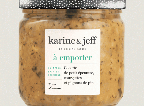 Karine & Jeff - Cocotte de petit épeautre, courgettes et pignons de pin 350g