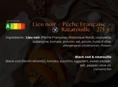 Les Bocaux du Bistrot - Lieu Noir « Pêche de ligne », ratatouille