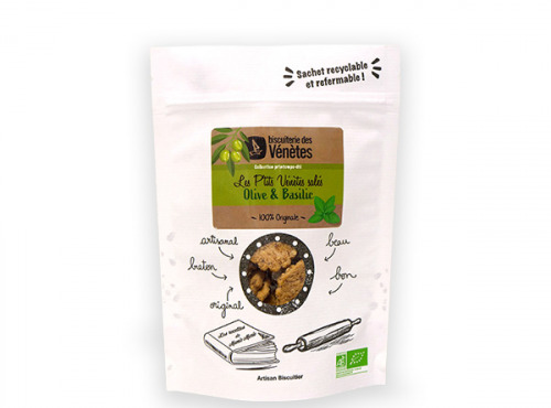 Biscuiterie des Vénètes - Les p'tits Vénètes salés Olives & Basilic