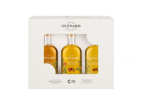 Huilerie Maison Guénard - COFFRET CADEAU EXOTIQUE - 3x9 CL SESAME/NOIX DE CAJOU/CACAHUETE