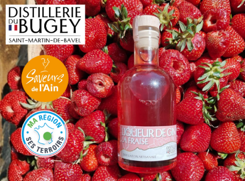 Distillerie du Bugey - Liqueur de gin à la fraise 20cl