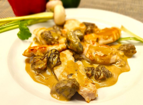 Traiteur Gourmet d'Alsace - Aiguillettes de poulet et crème de morilles