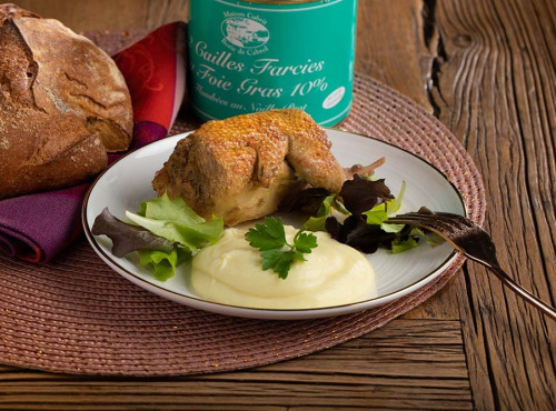 La Ferme de Cabrol - Cailles farcies au foie gras 10 % (2 parts)