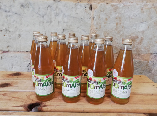 Les Vergers du Parc - Pom'aloe - Jus De Pommes À L'aloe Verra - 12 X 33cl