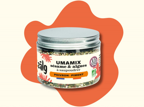 Zalg - UMAMIX : sésame & algues à saupoudrer - Poivron & Piment 50g