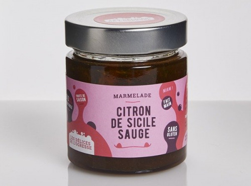 Les Délices de l’Ogresse - Marmelade Citron de Sicile et de Sauge 6x220g