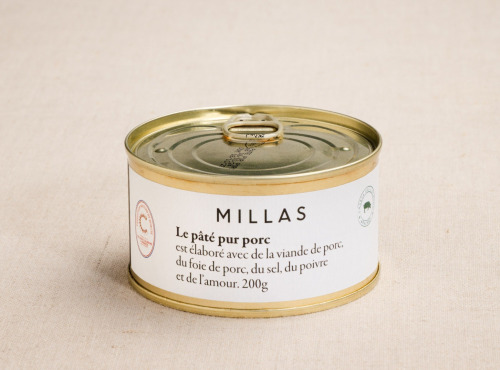 Maison Millas - Pâté classique pur porc - conserve 200g