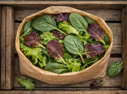 Nature et Saveurs - Ferme Aquaponique et Permacole Astérienne - Salade fermière en mesclun – prête à consommer