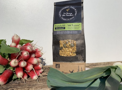 Ferme des Jardins - Granola Bio Salé Ecureuil : Noix, Graines Et Curcuma