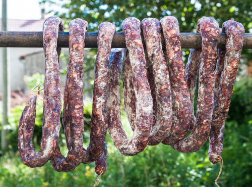 Domaine du Catié - Saucisse Sèche de Porc Mangalica : 200 gr sans nitrite