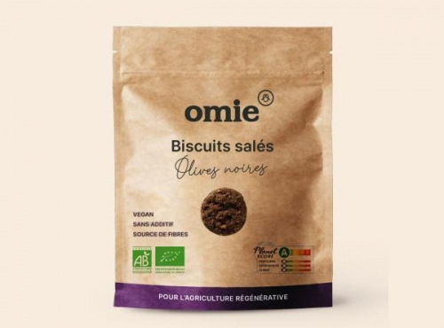 Omie - Biscuits apéritifs aux olives bio - farine de blé de Bourogne - 100 g