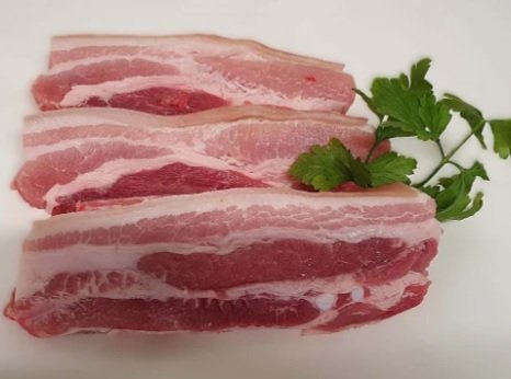Ferme de la Paumerais - POITRINE FRAICHE TRANCHEE DE PORC BRETON- 2 Kg