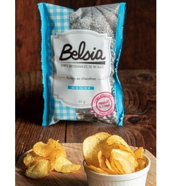 Chips BELSIA - Chips Artisanales au Sel de l’île de Ré - 40g x30