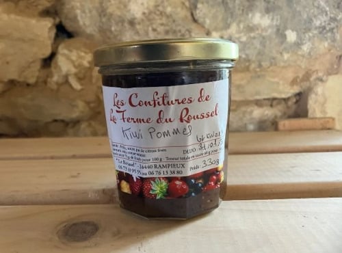 Ferme du Roussel - Confiture de kiwi pommes 330g