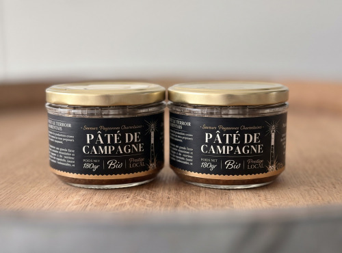 Saveurs Paysannes Charentaises - Lot de 2 Pâté de campagne BIO 180g