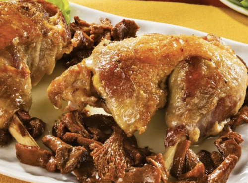 L'OLIVERAIE DU COUDON - [Précommande] CUISSE DE PINTADE AUX GIROLLES 410G