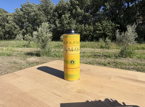 Le Moulin à Olives d’Éguilles - Huile d'Olive Fruité Vert - Cuvée Familiale - Bidon 500 mL