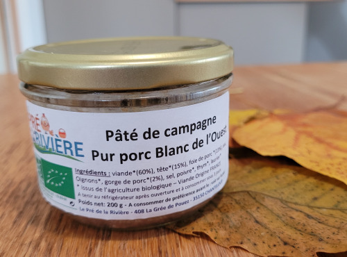 Le Pré de la Rivière - Pâté de campagne pur porc blanc de l'ouest