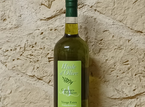 Domaine Les Conques Soulière - 1- Huile d'Olive Vierge Extra Bouteille 1 Litre-  BIO /  FR-BIO-16