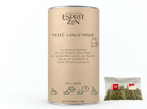 Esprit Zen - Infusion plaisir  " Maté Earl Grey " - Boite de 20 Infusettes