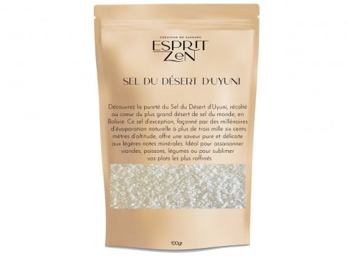 Esprit Zen - Sel du Désert d'Uyuni - Sachet refermable de 100g