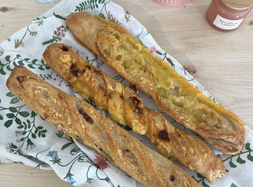 Le Pain d'Hervé - Lot de 3 Ficelles Apéritives Lard Emmental