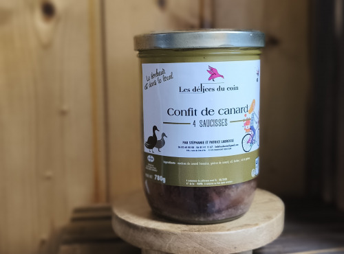 Les Délices du Coin - 4 saucisses de canard confites 780g