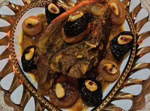 Le Paradis d'Escargot - Tajine agneau au pruneaux amande abricot pour 5 personnes