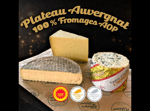 Les Affineurs des Volcans - Plateau de Fromages AOP Auvergne (St Nectaire, Cantal, Fourme) 12-14 personnes