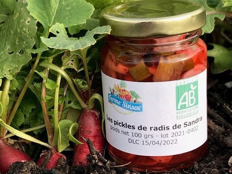 Ferme Sinsac - Pickles de Radis Bio - 100 g