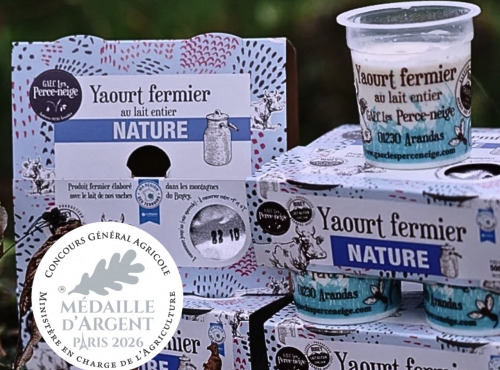GAEC Les Perce-neige - Pack de 4 yaourts nature x4