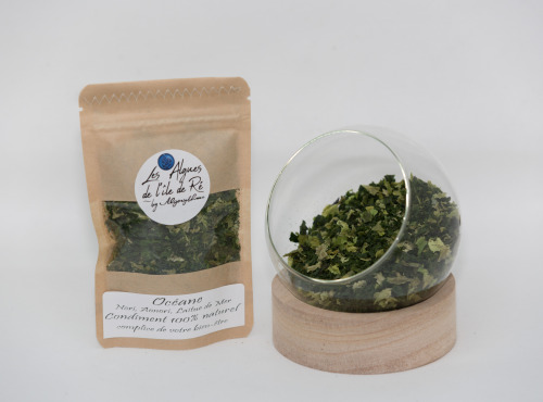 Les Algues de l'Île de Ré - Sachet Découverte Océane - Laitue De Mer, Aonori, Nori - Paillettes De 10g
