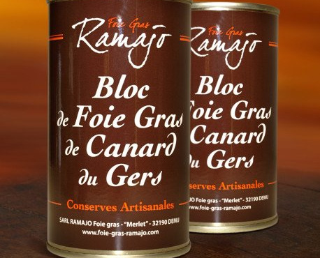 Maison Ramajo - Bloc de foie gras de canard IGP Gers : Lot 2 boites 200g