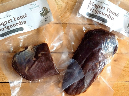 Nature et Saveurs - Ferme Aquaponique et Permacole Astérienne - Demi Magret de Canard Fumé au Bois de Hêtre - 170g