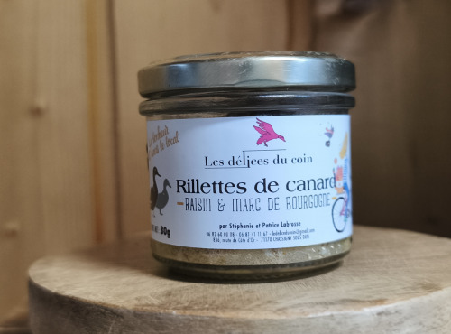 Les Délices du Coin - Rillettes raisin, marc de Bourgogne 80g