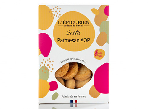 L'Epicurien - Biscuit Apéritif - Sablés Parmesan AOP sans gluten - 120g