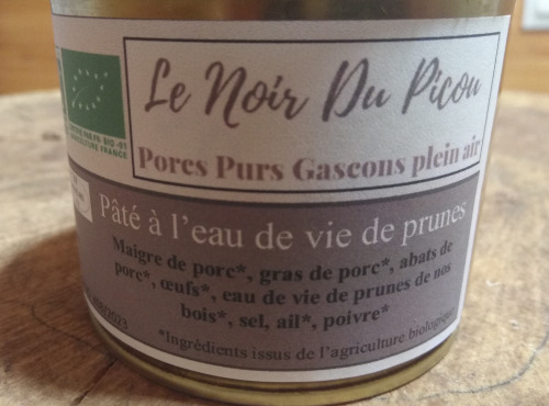 Le Noir du Picou Elodie Ribas - Pâté À L'eau De Vie De Prunes De Nos Bois