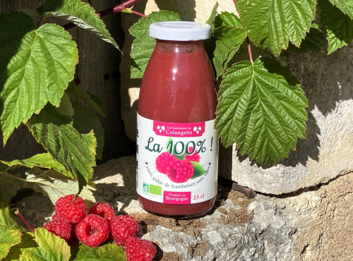 Les framboises de Colangette - Pulpe de framboises Bio 25 cl