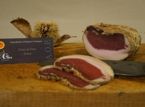 Charcuterie Mannei - Lonzo de Corse - AOP- Porc Noir Nustrale -Sans Nitrite-