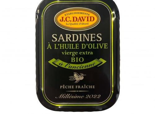 Etablissements JC David - Sardines à l'huile d'olive vierge extra BIO millésimées x 15