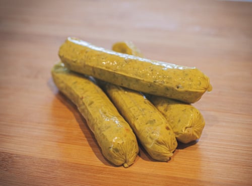 Les Saisissantes - Saucisses de pois cassés au curry jaune 75g x8