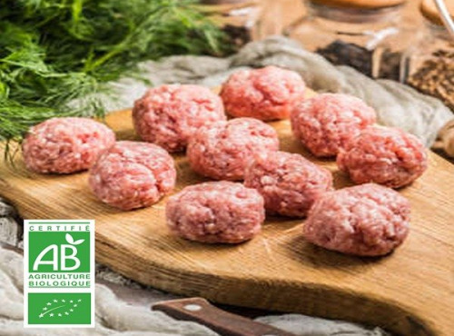 Ferme Bichet - Boulettes de viande nature BIO x8