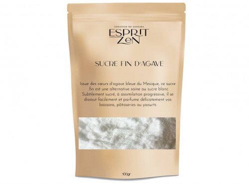 Esprit Zen - Sucre fin d'Agave - sachet de 100g avec zip de fermeture