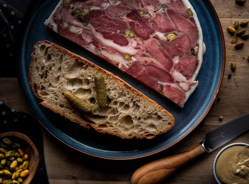 Charcuterie Bobosse - Tête roulée pistachée tranche 300g