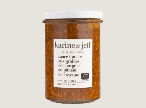 Karine & Jeff - Sauce tomate aux graines de courge et au piment de Cayenne 200g