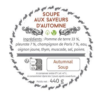 Les Bocaux du Bistrot - Soupe aux saveurs d'Automne et champignons