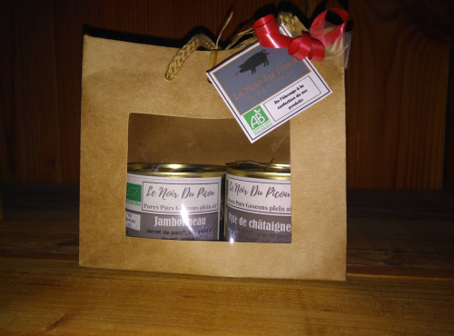 Le Noir du Picou Elodie Ribas - Coffret Deux Produits : Pâté de Porc aux Châtaignes et Jambonneau