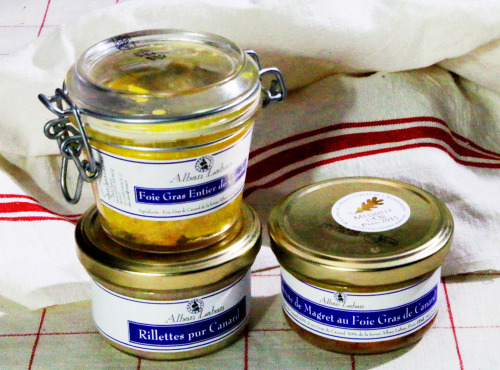 Alban Laban - Lot cadeau gourmand : 1 foie gras 95g, 1 rillettes 100g et 1 terrine 100g