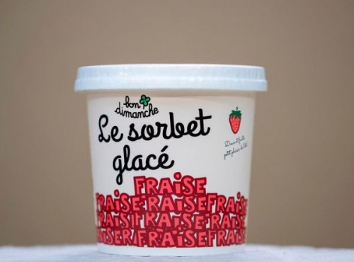 Bon Dimanche - Sorbet Fraise Plein Fruit Bio 6 x 400ML