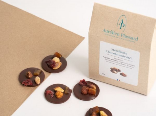 Aurélien Plassard Chocolatier - Mendiants noir 66%